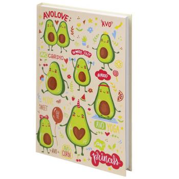 Блокнот А5 (134х206 мм), 80 л., твёрдый, клетка, BRAUBERG KIDS, "Авокадики", 114418 - Премиум Сервис