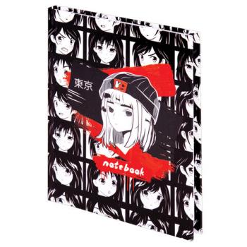 Блокнот МАЛЫЙ ФОРМАТ (110х147 мм), А6, 80 л., твёрдый, клетка, STAFF, "Аниме", 114436 - Премиум Сервис