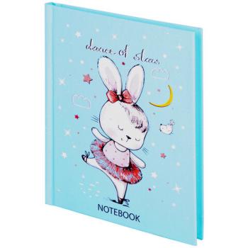 Блокнот МАЛЫЙ ФОРМАТ (110х147 мм), А6, 80 л., твёрдый, клетка, выборочный лак, BRAUBERG KIDS, "Зайка", 114449 - Премиум Сервис