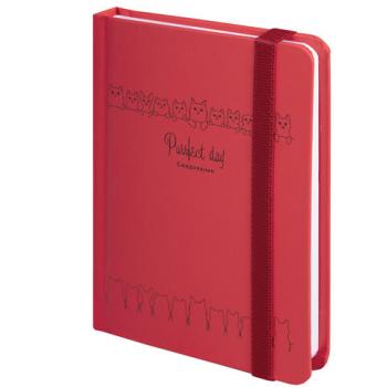 Ежедневник недатированный с резинкой, МАЛЫЙ ФОРМАТ А6 (109х148 мм), BRAUBERG, 128 л., "Котики", 114571 - Премиум Сервис