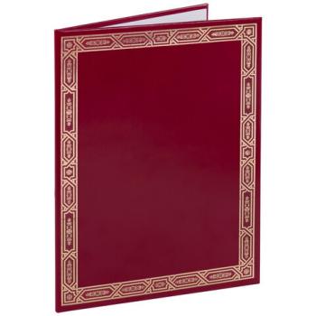 Папка адресная бумвинил бордовый, "Рамка", формат А4, STAFF, 121919 - Премиум Сервис