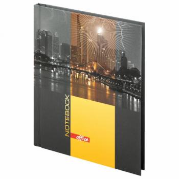 Блокнот МАЛЫЙ ФОРМАТ 110х147 мм А6, 80 л., ламинированная обложка, выборочный лак, клетка, BRAUBERG, "Ночной город", 123246 - Премиум Сервис