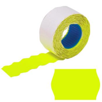 Этикет-лента 26х12 мм, волна, желтая, комплект 5 рулонов по 800 шт., BRAUBERG, 123577 - Премиум Сервис