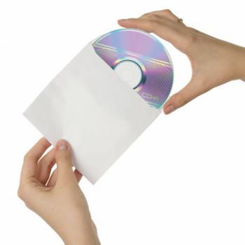Конверты для CD/DVD (125х125 мм) с окном, бумажные, клей декстрин, КОМПЛЕКТ 25 шт., BRAUBERG, 123599 - Премиум Сервис