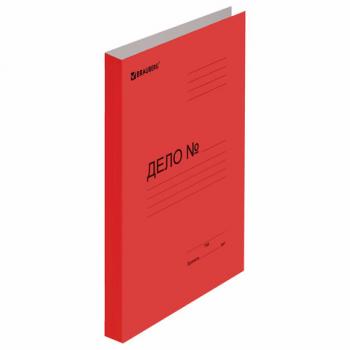 Скоросшиватель картонный мелованный BRAUBERG, гарантированная плотность 360 г/м2, красный, до 200 листов, 124575 - Премиум Сервис