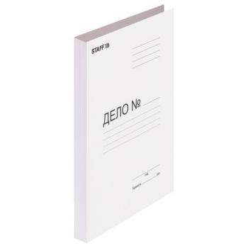 Скоросшиватель картонный STAFF, гарантированная плотность 220 г/м2, до 200 л., 124875 - Премиум Сервис