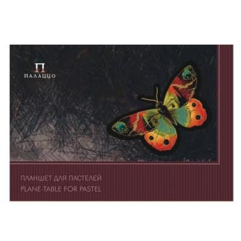 Папка-планшет для пастели БОЛЬШОГО ФОРМАТА (297х420 мм) А3, 20 л. тонированная бумага, 4 цвета, 200 г/м2, склейка, "Бабочка", ПБ/А3 - Премиум Сервис