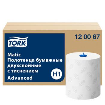 Полотенца бумажные рулонные 150 м, Tellus/TORK Matic (Система H1) ADVANCED, 2-слойные, белые, КОМПЛЕКТ 6 рулонов, 120067 - Премиум Сервис