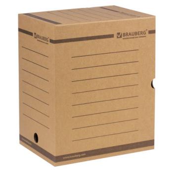 Короб архивный с клапаном А4 (260х325 мм), 200 мм, до 1800 листов, плотный, микрогофрокартон, BRAUBERG, 126510 - Премиум Сервис