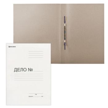 Скоросшиватель картонный BRAUBERG, плотный картон, белый, до 200 листов, 127821 - Премиум Сервис