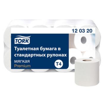 Бумага туалетная Tellus/TORK (Система T4) PREMIUM, спайка 8 рулонов по 23 метра, 2-слойная, белая, 120320 - Премиум Сервис