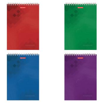 Блокнот БОЛЬШОЙ ФОРМАТ (200х290 мм) А4, 80 л., гребень, картон, жесткая подложка, клетка, BRAUBERG, "Бизнес", 129804 - Премиум Сервис