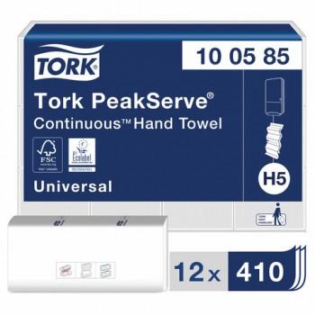 Полотенца бумажные 410 шт., TORK (Система H5) PeakServe, Universal, КОМПЛЕКТ 12 шт., 22,5x20 см, W, 100585 - Премиум Сервис