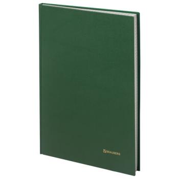 Книга учета 96 л., клетка, твердая, бумвинил, блок офсет, А4 (200х290 мм), BRAUBERG, зеленая, 130222 - Премиум Сервис