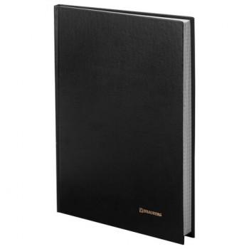 Книга учета 96 л., клетка, твердая, бумвинил, блок офсет, А4 (200х290 мм), BRAUBERG, черная, 130223 - Премиум Сервис