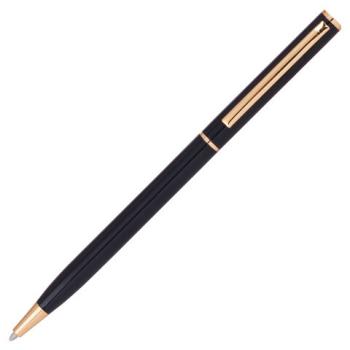 Ручка подарочная шариковая BRAUBERG "Slim Black", корпус черный, узел 1 мм, линия письма 0,7 мм, синяя, 141402 - Премиум Сервис