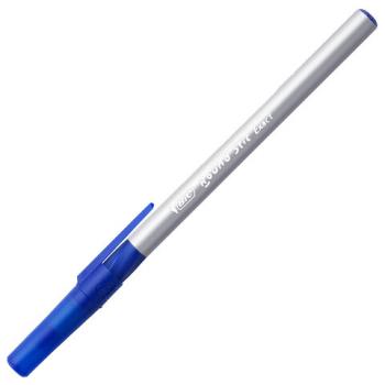 Ручка шариковая с грипом BIC "Round Stic Exact", СИНЯЯ, корпус серый, узел 0,7 мм, линия письма 0,28 мм, 918543 - Премиум Сервис