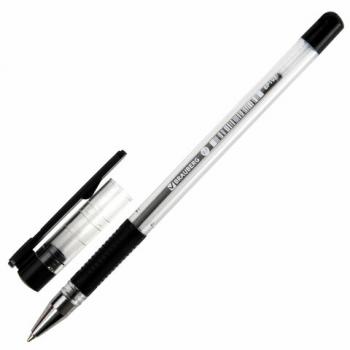 Ручка шариковая с грипом BRAUBERG "X-Writer", ЧЕРНАЯ, узел 0,7 мм, линия письма 0,35 мм, 142404 - Премиум Сервис
