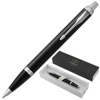 Ручка шариковая PARKER "IM Core Black Lacquer CT", корпус черный глянцевый лак, хромированные детали, синяя, 1931665 - Премиум Сервис