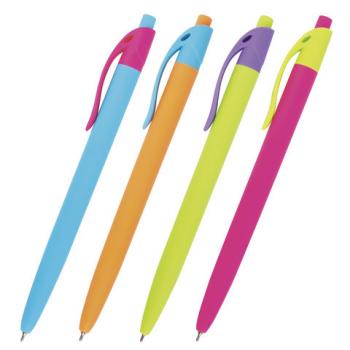 Ручка шариковая масляная автоматическая BRAUBERG "FRUITY RX", СИНЯЯ, soft-touch, узел 0,7 мм, линия письма 0,35 мм, 142656 - Премиум Сервис