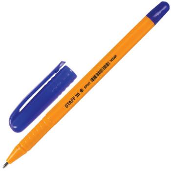Ручка шариковая STAFF "EVERYDAY BP-247 Orange", СИНЯЯ, шестигранная, корпус оранжевый, линия письма 0,5 мм, 142661 - Премиум Сервис