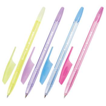 Ручка шариковая BRAUBERG "X-333" PASTEL, СИНЯЯ, корпус тонированованный ассорти, узел 0,7 мм, линия письма 0,35 мм, 142830 - Премиум Сервис