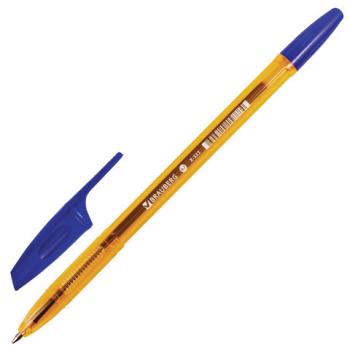 Ручка шариковая BRAUBERG "X-333" AMBER, СИНЯЯ, корпус тонированный оранжевый, узел 0,7 мм, линия письма 0,35 мм, 142832 - Премиум Сервис