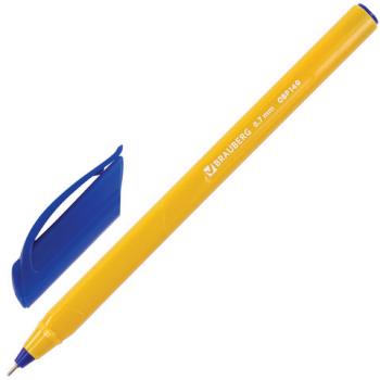 Ручка шариковая масляная BRAUBERG "Extra Glide Orange", СИНЯЯ, трехгранная, узел 0,7 мм, линия письма 0,35 мм, 142925 - Премиум Сервис
