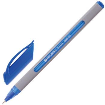 Ручка шариковая масляная BRAUBERG "Extra Glide Soft Grey", СИНЯЯ, узел 0,7 мм, линия письма 0,35 мм, 142929 - Премиум Сервис