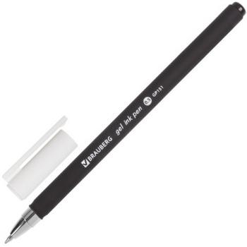 Ручка гелевая BRAUBERG "Matt Gel", ЧЕРНАЯ, корпус soft-touch, узел 0,5 мм, линия 0,35 мм, 142944 - Премиум Сервис