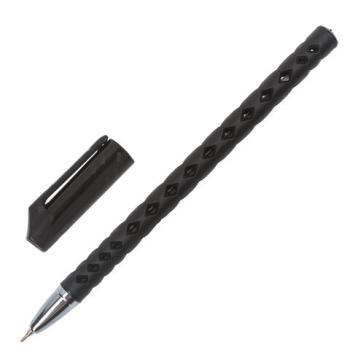 Ручка шариковая масляная BRAUBERG "Orient", ЧЕРНАЯ, корпус черный, игольчатый узел 0,7 мм, линия письма 0,35 мм, 143000 - Премиум Сервис