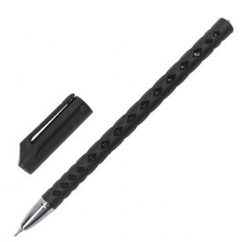 Ручка шариковая масляная BRAUBERG "Orient", ЧЕРНАЯ, корпус черный, игольчатый узел 0,7 мм, линия письма 0,35 мм, 143000 - Премиум Сервис