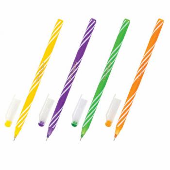 Ручка шариковая масляная ЮНЛАНДИЯ "CANDY", СИНЯЯ, корпус ассорти, узел 0,6 мм, линия письма 0,3 мм, 143019 - Премиум Сервис