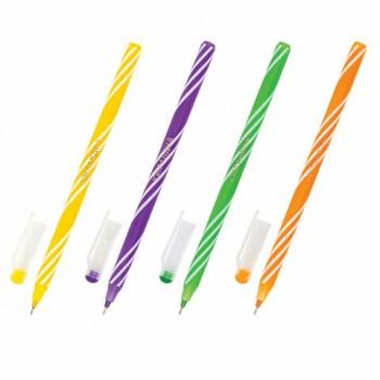 Ручка шариковая масляная ЮНЛАНДИЯ "CANDY", СИНЯЯ, корпус ассорти, узел 0,6 мм, линия письма 0,3 мм, 143019 - Премиум Сервис