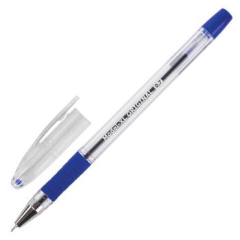 Ручка шариковая масляная с грипом BRAUBERG "Model-XL" ORIGINAL, СИНЯЯ, узел 0,7 мм, линия письма 0,35 мм, 143242 - Премиум Сервис