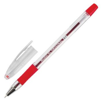 Ручка шариковая масляная с грипом BRAUBERG "Model-XL" ORIGINAL, КРАСНАЯ, узел 0,7 мм, линия письма 0,35 мм, 143244 - Премиум Сервис