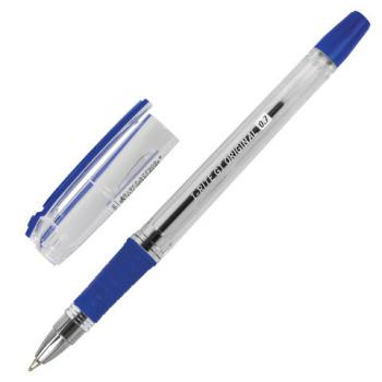 Ручка шариковая масляная с грипом BRAUBERG "i-Rite GT", СИНЯЯ, корпус прозрачный, узел 0,7 мм, 143300 - Премиум Сервис
