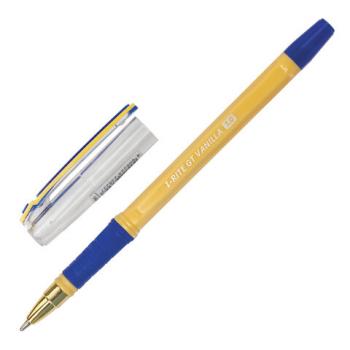 Ручка шариковая масляная с грипом BRAUBERG "i-Rite GT Vanilla", СИНЯЯ, корпус кремовый, узел 1 мм, 143304 - Премиум Сервис