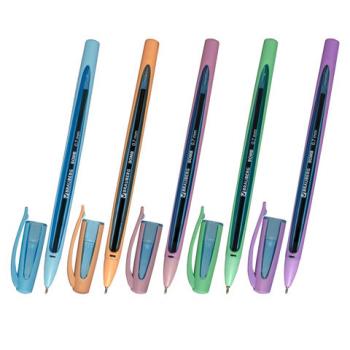 Ручка шариковая масляная BRAUBERG "BOMB GT Pastel", СИНЯЯ, прорезиненный корпус ассорти, узел 0,7 мм, линия письма 0,35 мм, 143347 - Премиум Сервис