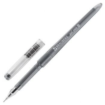 Ручка гелевая BRAUBERG DIAMOND, ЧЕРНАЯ, игольчатый узел 0,5 мм, линия письма 0,25 мм, 143379 - Премиум Сервис