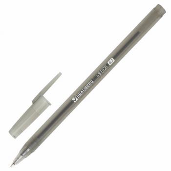 Ручка шариковая BRAUBERG "i-STICK", ЧЕРНАЯ, пишущий узел 0,7 мм, линия письма 0,35 мм, 143443 - Премиум Сервис
