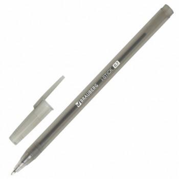 Ручка шариковая BRAUBERG "i-STICK", ЧЕРНАЯ, пишущий узел 0,7 мм, линия письма 0,35 мм, 143443 - Премиум Сервис