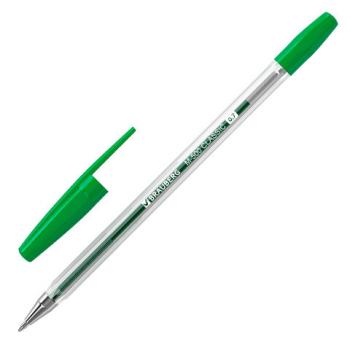 Ручка шариковая BRAUBERG "M-500 CLASSIC", ЗЕЛЕНАЯ, корпус прозрачный, узел 0,7 мм, линия письма 0,35 мм, 143447 - Премиум Сервис