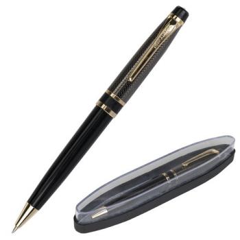 Ручка подарочная шариковая BRAUBERG Sonata, СИНЯЯ, корпус золотистый с черным, линия письма 0,5 мм, 143483 - Премиум Сервис