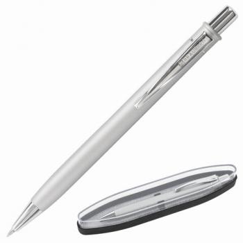 Ручка подарочная шариковая BRAUBERG "Vocale", СИНЯЯ, корпус серебристый с хромированными деталями, линия письма 0,5 мм, 143490 - Премиум Сервис