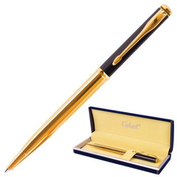 Ручка подарочная шариковая GALANT "ARROW GOLD", корпус черный/золотистый, детали золотистые, узел 0,7 мм, синяя, 143523 - Премиум Сервис
