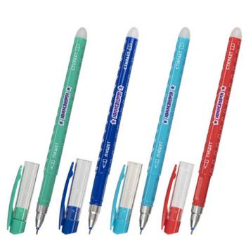 Ручка стираемая гелевая ЮНЛАНДИЯ "Звёзды", СИНЯЯ, корпус ассорти, игольчатый узел 0,5 мм, линия письма 0,35 мм, 143653 - Премиум Сервис