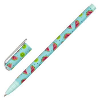 Ручка шариковая BRAUBERG SOFT TOUCH STICK "JUICY FRUIT", СИНЯЯ, мягкое покрытие, узел 0,7 мм, 143704 - Премиум Сервис