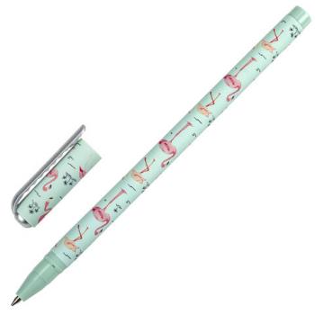 Ручка шариковая BRAUBERG SOFT TOUCH STICK "FLAMINGO", СИНЯЯ, мягкое покрытие, узел 0,7 мм, 143705 - Премиум Сервис
