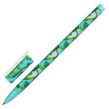 Ручка шариковая BRAUBERG SOFT TOUCH STICK "PARROTS", СИНЯЯ, мягкое покрытие, узел 0,7 мм, 143706 - Премиум Сервис